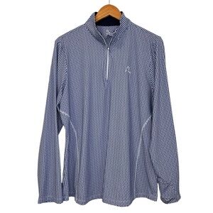 Rhoback Blue and White Patterned Women's Top